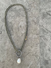 ELEMENT: Pyrite & CZ Hexagon Necklace ELEMENT: Pyrite & CZ Hexagon Necklace