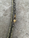 ELEMENT: Pyrite & CZ Hexagon Necklace ELEMENT: Pyrite & CZ Hexagon Necklace