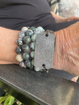 Diamond Tag Wrap Bracelet
