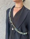 Ancient City - Matte Amazonite Wrap with Diamond Cowrie Shell Pendant Ancient City - Matte Amazonite Wrap with Diamond Cowrie Shell Pendant