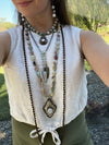 Ancient City - Knotted Amazonite Ovals with Tibetan Silver Pendant Ancient City - Knotted Amazonite Ovals with Tibetan Silver Pendant