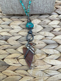 Turquoise Chip Arrowhead Lariat