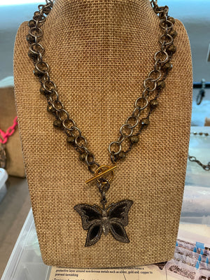 Custom Designs: Diamond Butterfly Necklace