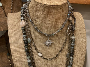 Labradorite and Star Necklace